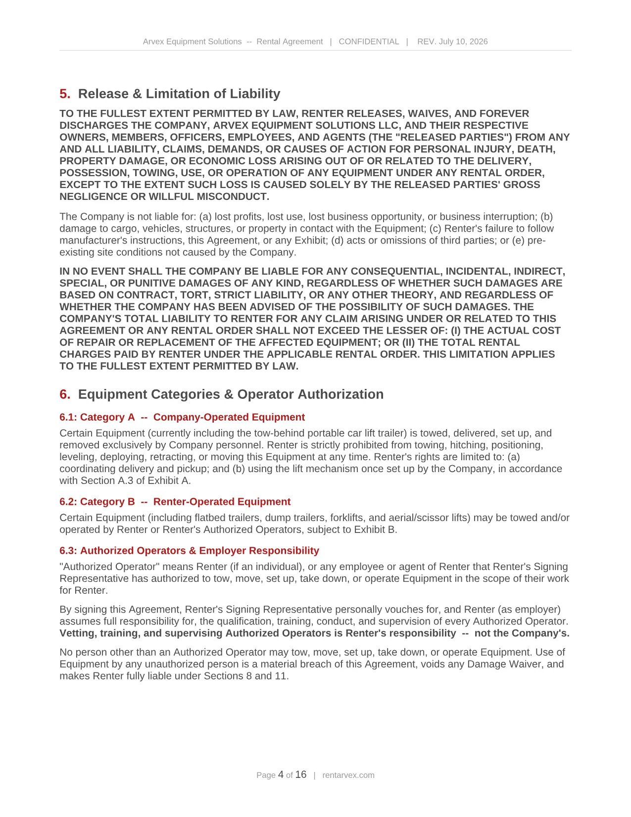 Rental agreement, page 4 of 16